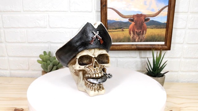 Amazon.com: Ebros Gift Badass Pirate Captain Marauder Skull with